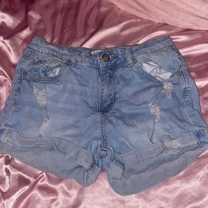 Womens light blue Jean shorts
